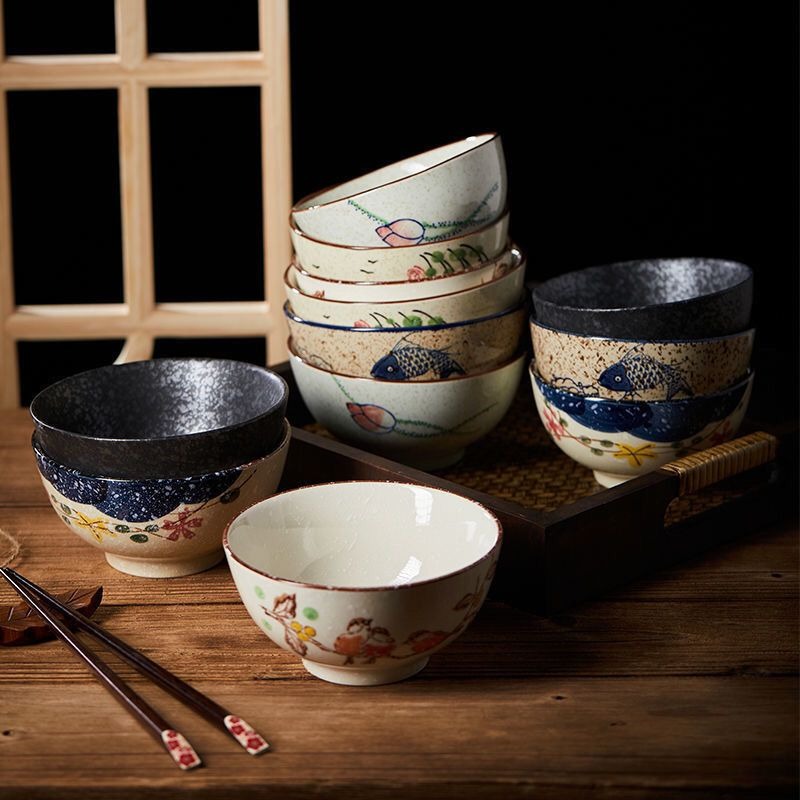 Japanese Pottery - 5-дюймовая керамическая миска для риса в