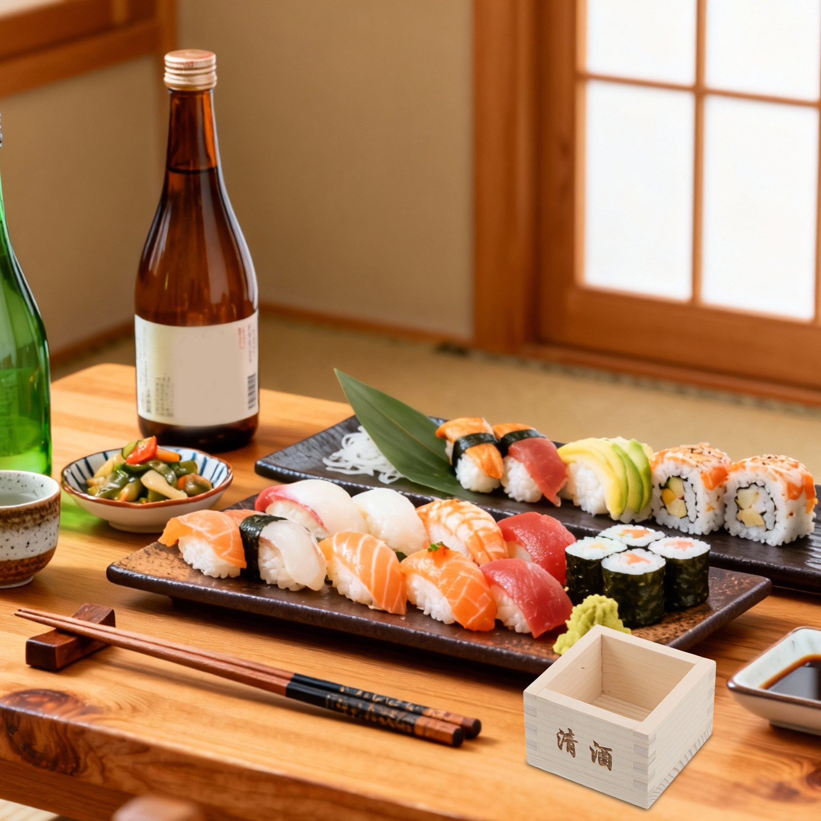 2 шт. Деревянные ящики для сак – обзор и цена Japanese Restaurant Lifestyle