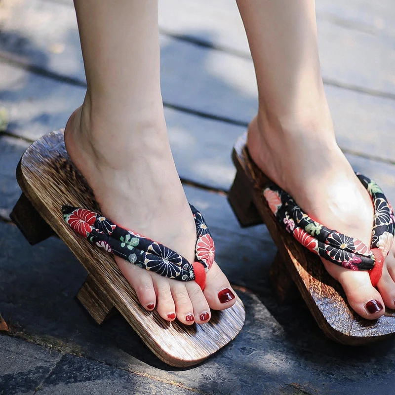 Женские сандалии для косплея с – обзор и цена Geta Wooden Sandal